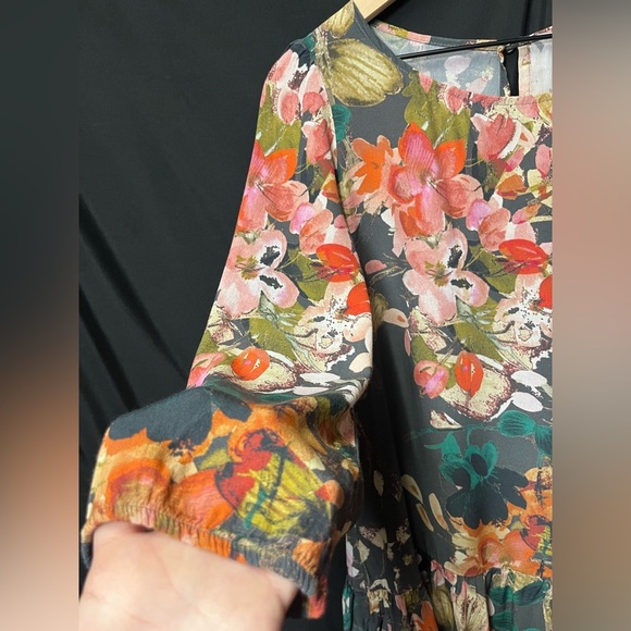 Meadow Rue from Anthropologie Multicolor Floral Drop Waist Dress - Picture 5 of 11